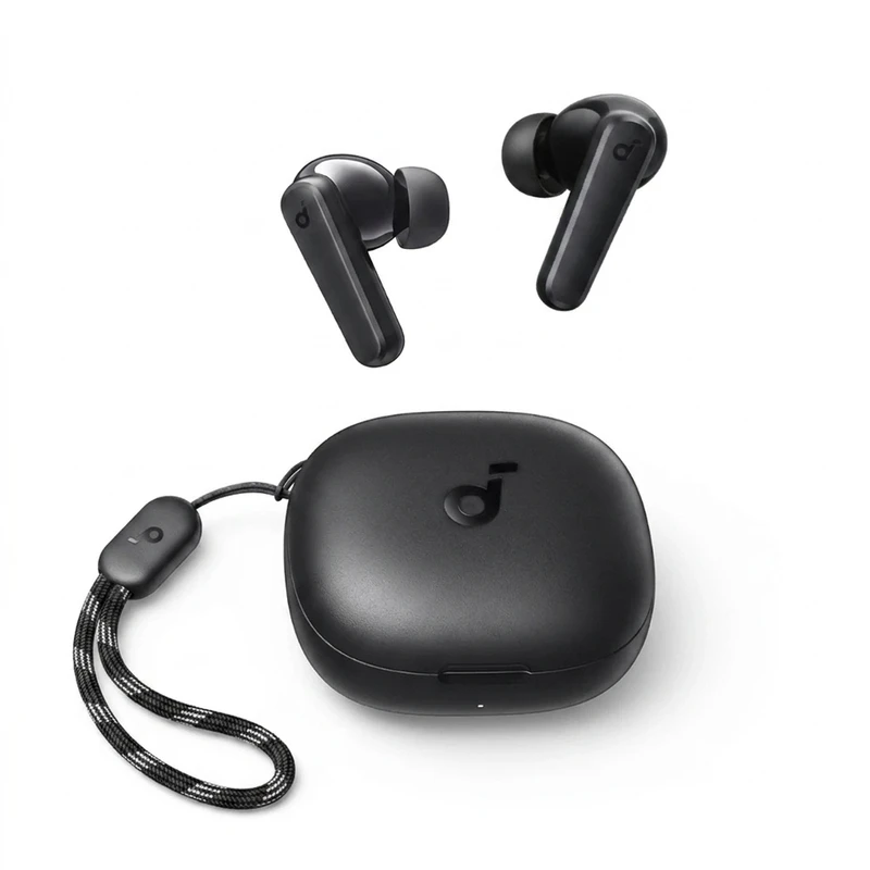 هدفون بلوتوثی انکر مدل SoundCore R50i A3949 بدون قابلیت نویز کنسلینگ، درگاه شارژ USB Type-C، دارای فناوری AI-Enhanced Calls برای کاهش نویز و بهبود مکالمات، مقاوم در برابر رطوبت و عرق - مستر کوالیتی باطری بزرگ