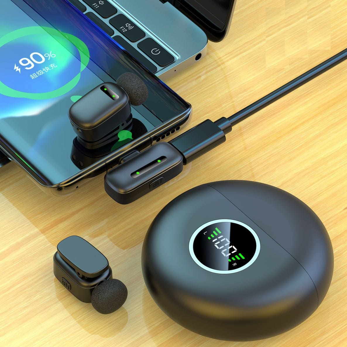ست میکروفن بی سیم انکر مدل soundcore R20i با درگاه اتصال تایپ سی